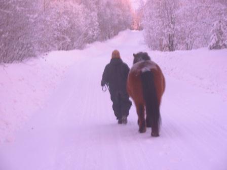 Alys and Signy out for a walk