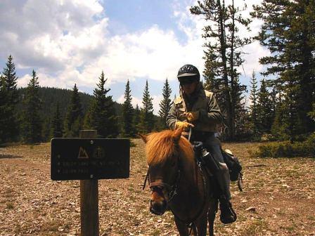 First divide crossing--the two logos signify the Colorado Trail and Continental Divide Trail
